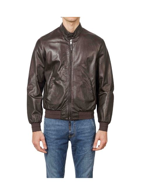 Brown leather jacket THE JACK LEATHERS | ELVIS.06